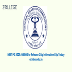NEET PG 2025 NBEMS to Release City Intimation Slip Today at nbe edu in